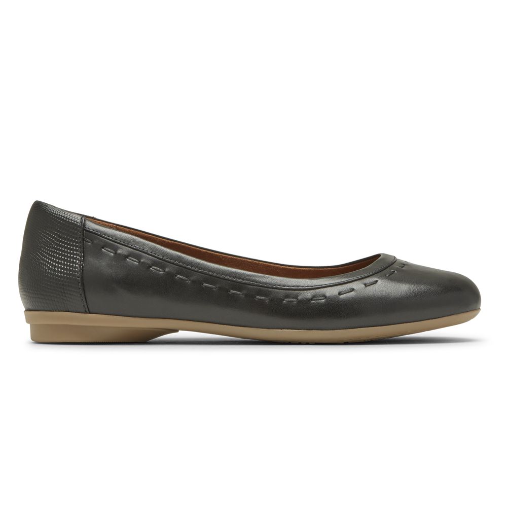 Rockport Canada Cobb Hill Maiika Flat - Womens Ballet Black (YPE639574)